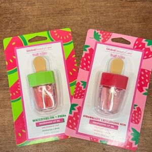 Two Nourishing Lip Oils- Watermelon & Strawberry